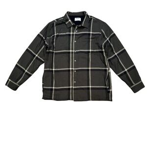 OLD NAVY Mens Cozy Lined Plaid Flannel Shirt Jacket Large Gorpcore Outdoors